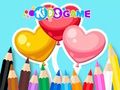 Gioco Libro da colorare: Palloncini a cuore  in linea