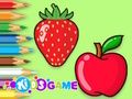 Gioco Libro da colorare: mela e fragola  in linea