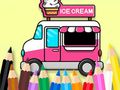 Gioco Libro da colorare: Macchinina dei gelati  in linea