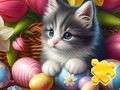 Gioco Puzzle: Gatto di Pasqua  in linea