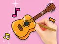 Gioco Libro da colorare: Chitarra stellare  in linea