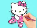 Gioco Libro da colorare: Hello Kitty balla  in linea