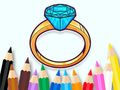 Gioco Libro da colorare: Anello con pietre preziose  in linea