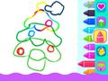 Gioco Disegno del bambino: albero  in linea