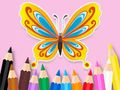 Gioco Libro da colorare: bellissima farfalla  in linea