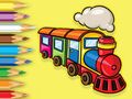 Gioco Libro da colorare: Treno in corsa  in linea