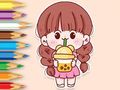 Gioco Libro da colorare: Ragazza adorabile  in linea