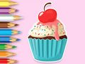 Gioco Libro da colorare: Cupcake alle mele  in linea