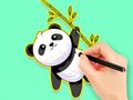 Gioco Libro da colorare: Il panda mangia il bambù  in linea