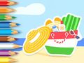 Gioco Libro da colorare: attrezzatura da spiaggia estiva  in linea
