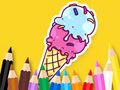 Gioco Libro da colorare: gelato fresco  in linea
