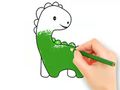 Gioco Libro da colorare: adorabile cucciolo di dinosauro  in linea