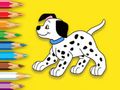 Gioco Libro da colorare: simpatico cane maculato  in linea
