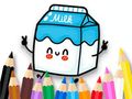 Gioco Libro da colorare: Latte  in linea