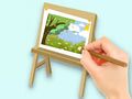 Gioco Libro da colorare: tavolo da disegno Paysage  in linea
