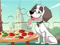 Gioco Puzzle: cane che mangia pizza  in linea
