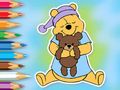 Gioco Libro da colorare: Winnie con l'orso giocattolo  in linea