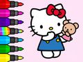 Gioco Libro da colorare: Orsetto Hello Kitty  in linea