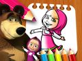 Gioco Libro da colorare Masha e Orso  in linea