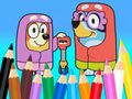 Gioco Libro da colorare: Nonne Bluey Flossing  in linea