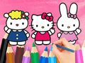 Gioco Libro da colorare: Hello Kitty con gli amici  in linea