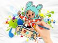 Gioco Libro da colorare: Toca Boca Skateboard in linea Gioco Libro da colorare: Toca Boca Skateboard in linea