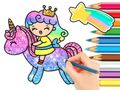 Gioco Libro da colorare: Principessa Unicorno  in linea