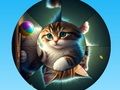 Gioco Puzzle rotondo Raccogli le immagini con i gattini carini  in linea