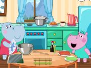 Gioco Festa di cucina giapponese con ippopotamo  in linea