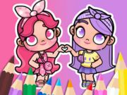 Gioco Libro da colorare: migliore amica nel mondo Avatar  in linea