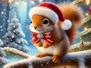 Gioco Puzzle di simpatici animali natalizi  in linea
