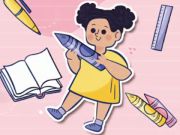 Gioco Quiz per bambini: storia di cancelleria  in linea