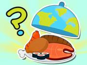 Gioco Quiz per bambini: Sapori del mondo  in linea