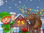Gioco Regalo di Natale viola  in linea