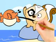 Gioco Libro da colorare: Pesca a sorpresa  in linea
