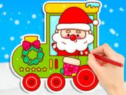 Gioco Libro da colorare: Treno di Natale  in linea