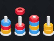 Gioco Puzzle sulle noci: ordinamento dei colori  in linea