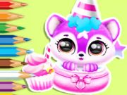 Gioco Libro da colorare: compleanno di Baby Fluff  in linea