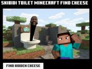 Gioco WC skibidi Minecraft Trova formaggio  in linea