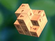 Gioco Tocca il blocco di legno 3D di distanza  in linea