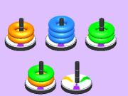 Gioco Anello di colore stack a cerchio  in linea