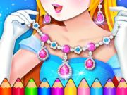 Gioco Libro da colorare: design di gioielli  in linea