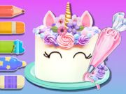 Gioco Libro da colorare: Unicorn Cake  in linea