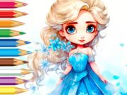 Gioco Libro da colorare: principessa congelata  in linea