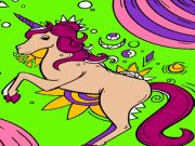 Gioco Pagine da colorare di unicorno magico  in linea