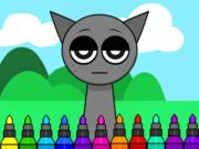 Gioco Libro da colorare: Sprunki Incredibox Grey  in linea