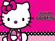 Gioco Gattino da colorare facile  in linea