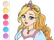 Gioco Libro da colorare: abito da ballo principessa  in linea