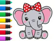 Gioco Libro da colorare: Elefante  in linea