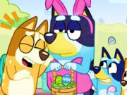 Gioco Puzzle puzzle: vestita di Pasqua blu  in linea